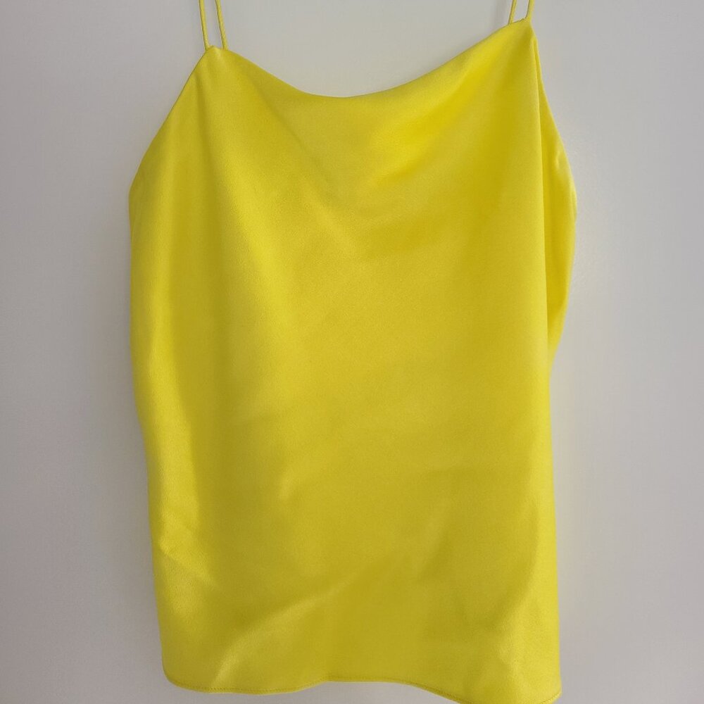 ALICE + OLIVIA Harmon Slip Yellow Tank Size XS
